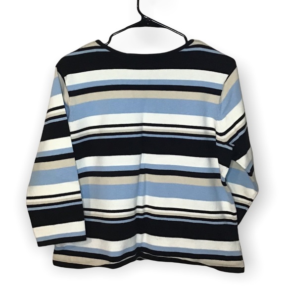 Paul Harris Design striped sweater blouse - Picture 2 of 5